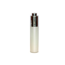 15ml 30ml Custom empty white acrylic bottle for lotion cosmetic white plastic bottle with silver lid for serum
